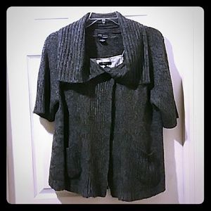 Soft knit half-sleeve cardigan
